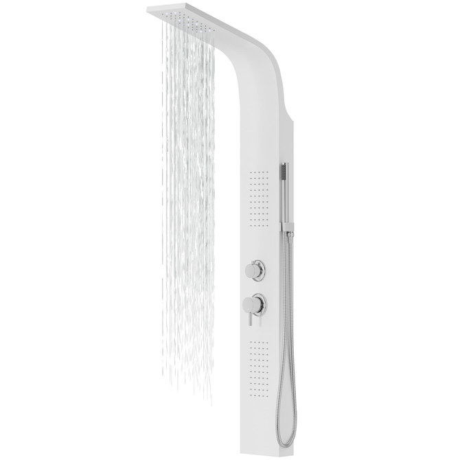 Shower panel Corsan ALTO Mixer White LED rain shower