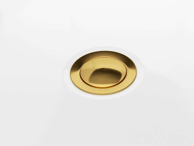 Corsan OLVENA freestanding bathtub 170 x 75 cm click-clack plug Gold
