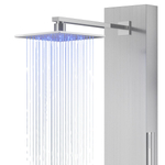 Corsan NEO shower panel Thermostat Steel LED rain shower Spout