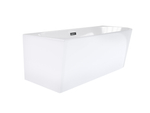 Corsan INTERO freestanding corner bathtub 160 x 74 Left-hand installation click-clack plug Black