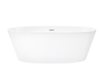 Corsan SALINA freistehende Badewanne 170 x 72 cm Klick-Klack-Stöpsel Weiß