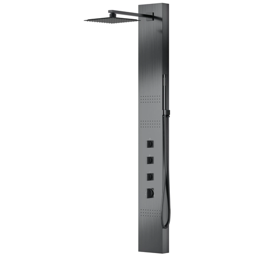 Corsan NEO Duschpaneel Mischbatterie GunMetal Stahl