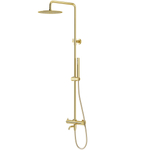 Shower set Corsan LUGO shower column Rain shower 25cm Swivel spout Gold