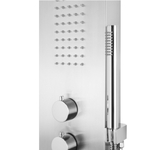 Corsan SAMSARA Duschpaneel Thermostat Gebürsteter Stahl