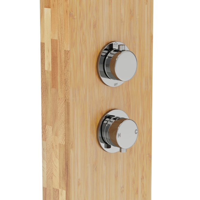 Corsan BALTI shower panel Mixer Bamboo wood
