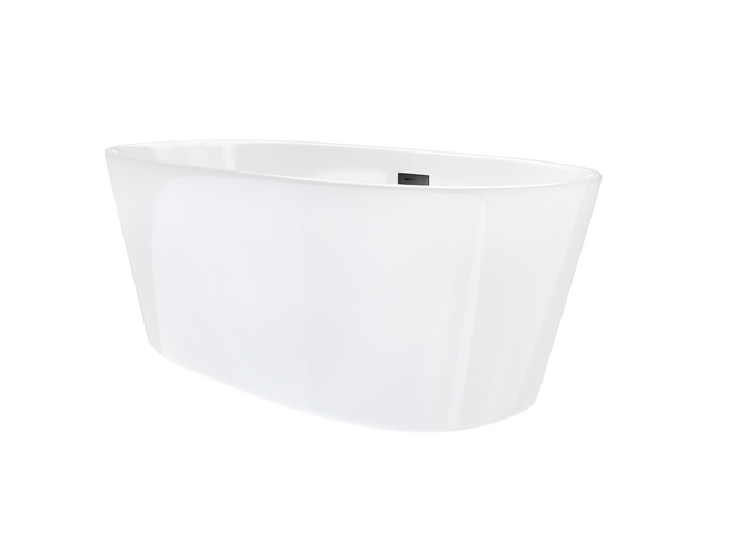Corsan SALINA freestanding bathtub 160 x 75 cm click-clack plug Graphite / GunMetal